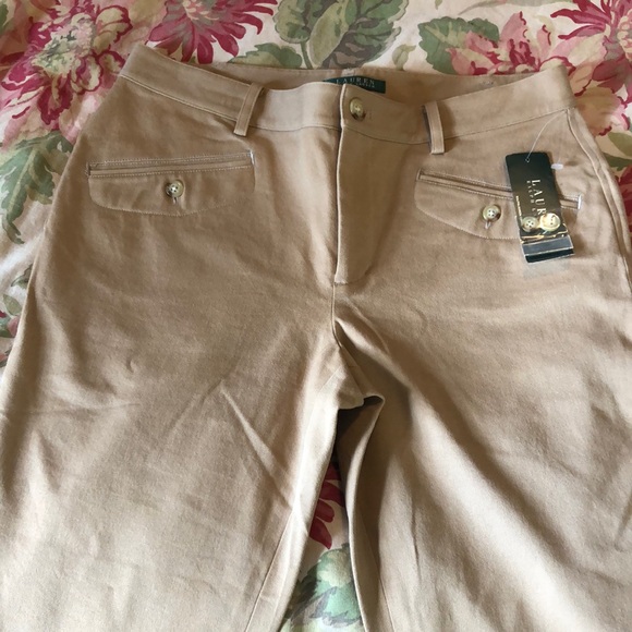 RALPH LAUREN Size 10 Classic Equestrian Flat-Front Cozy Trouser Stretch $100 NEW - Picture 9 of 12
